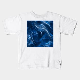 NEON BLUE LIQUID MARBLE DESIGN, IPHONE CASE AND MORE Kids T-Shirt